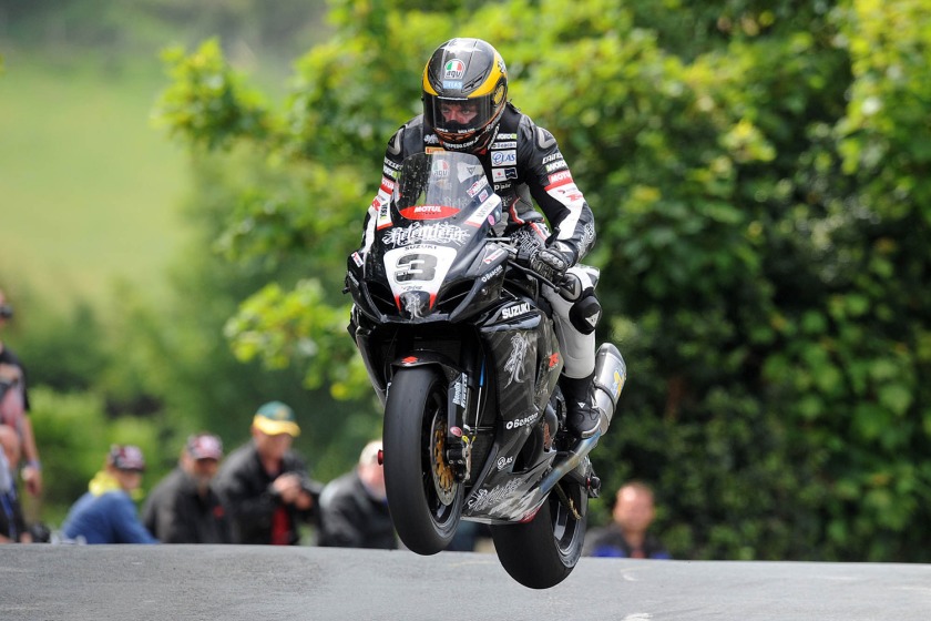 Guy in action during the Superbike TT yesterday on the Isle of Man