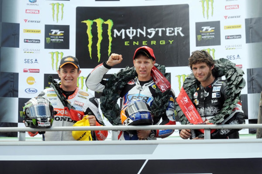 Top 3 on the podium at this afternoon's Monster Energy Supersport TT.